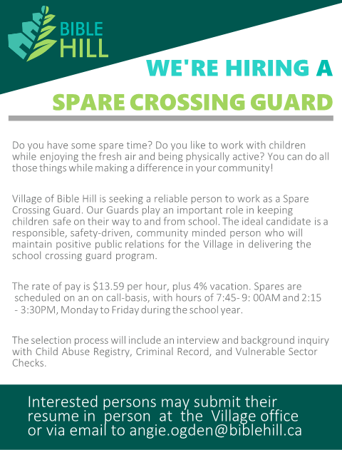 Job Ad Spare Crossing Guard 1