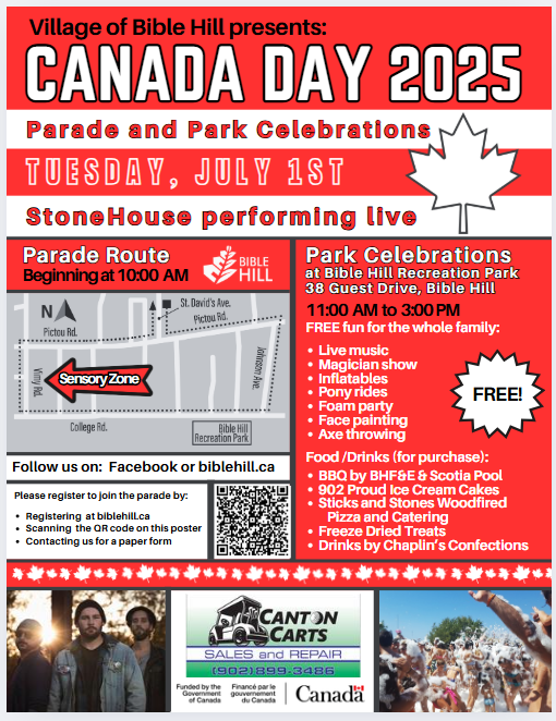 2025 Canada Day Information Poster